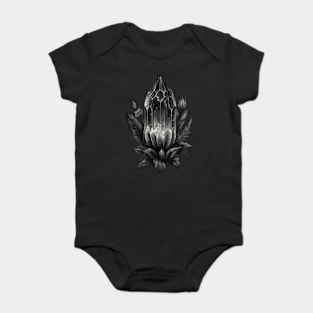 Floral Black Onyx Baby Bodysuit